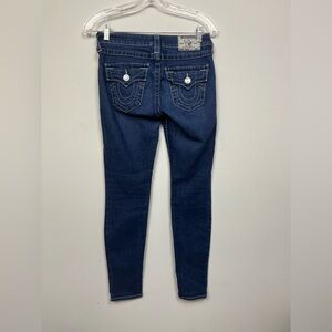 TRUE RELIGION FASHION FOR THE SENSES LEGGINGS BLUE Skinny JEANS WOMENS SIZE 26